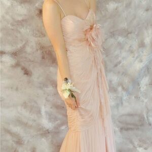 Elegant Pink Evening Gown